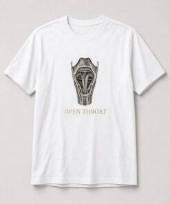 Open Throat Vocal Anatomy unisex t-shirt in white with vintage anatomical larynx engraving